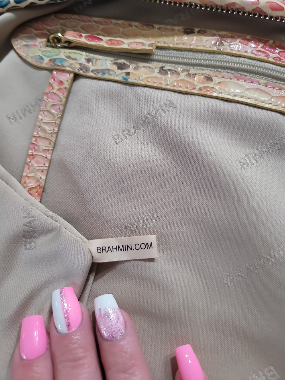 Brahmin Jody Leather Shoulder/Crossbody Bag in Multi Junie - Picture 11 of 13
